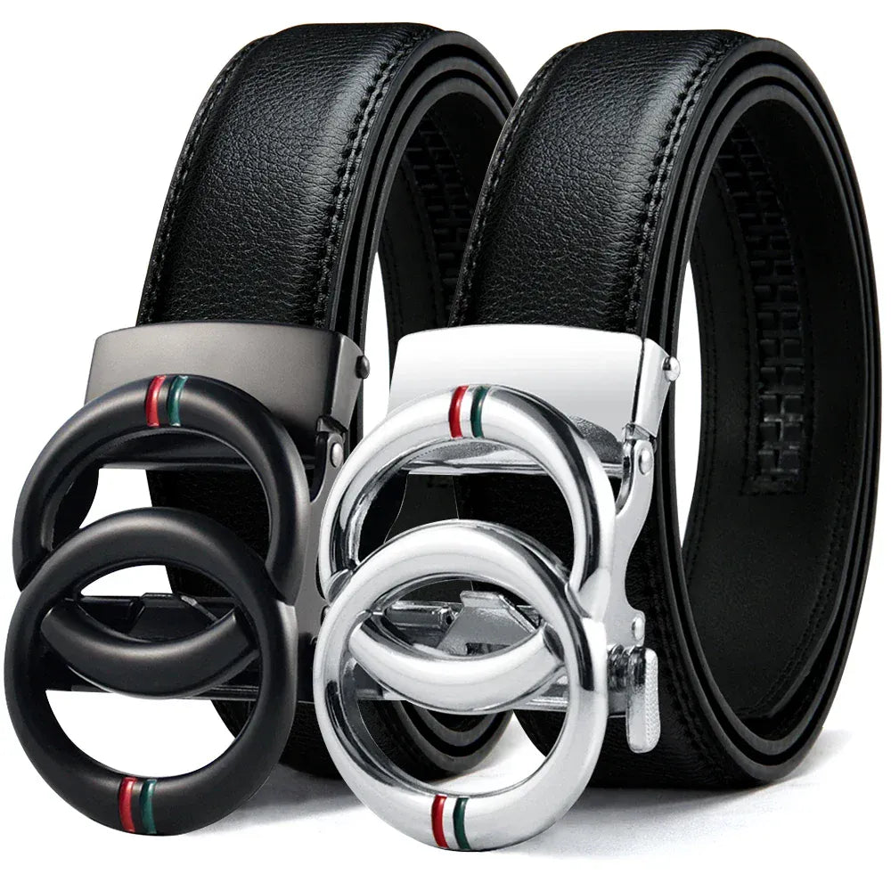 AD / 125cm Ceinture Double Tour Cuir Homme Ma boutique