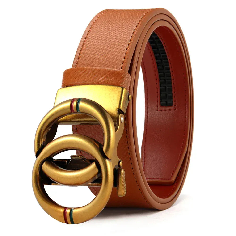 XX / 125cm Ceinture Double Tour Cuir Homme Ma boutique