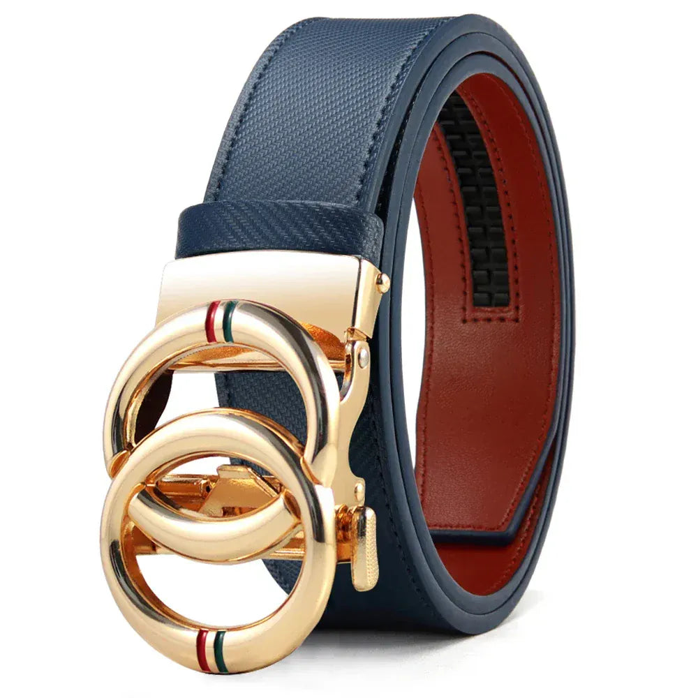 UU / 115cm Ceinture Double Tour Cuir Homme Ma boutique