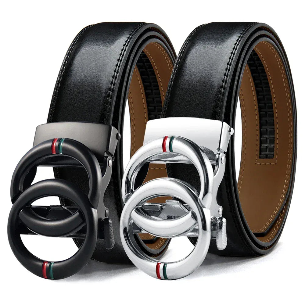 OO / 105cm Ceinture Double Tour Cuir Homme Ma boutique