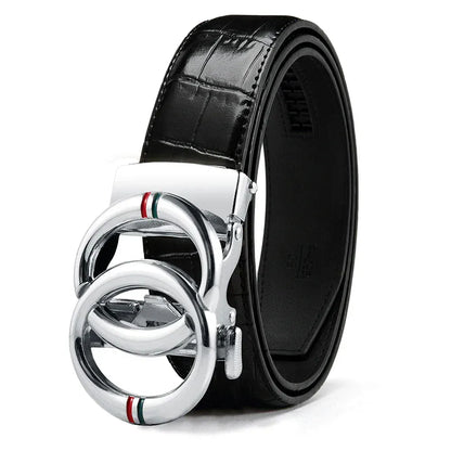 JJ / 125cm Ceinture Double Tour Cuir Homme Ma boutique