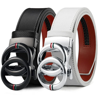 DD / 115cm Ceinture Double Tour Cuir Homme Ma boutique