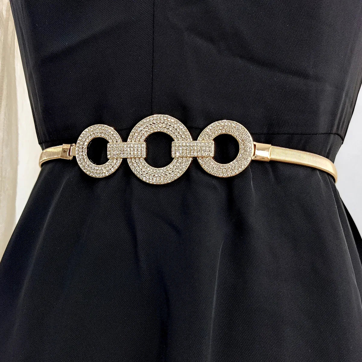 Ceinture elastique doré CeinturesCuir