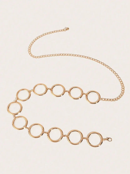 Golden / 125cm Ceinture en chaine pour femme CeinturesCuir