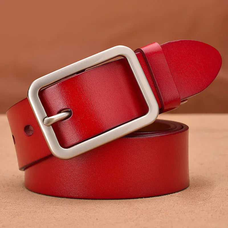 Red / 105cm Ceinture en cuir camel femme CeinturesCuir