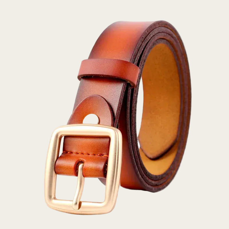 Ceinture en cuir minimaliste pour tenue élégante et sobre 2.8cm Ma boutique