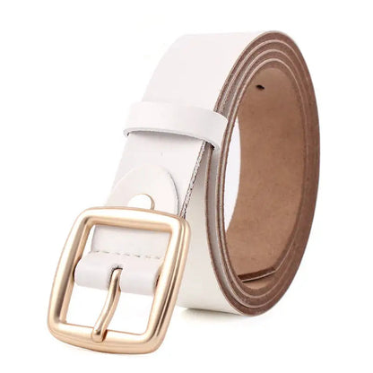 Blanc / 110cm Ceinture en cuir minimaliste pour tenue élégante et sobre 2.8cm Ma boutique
