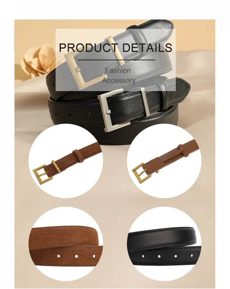 Ceinture en cuir noir femme CeinturesCuir