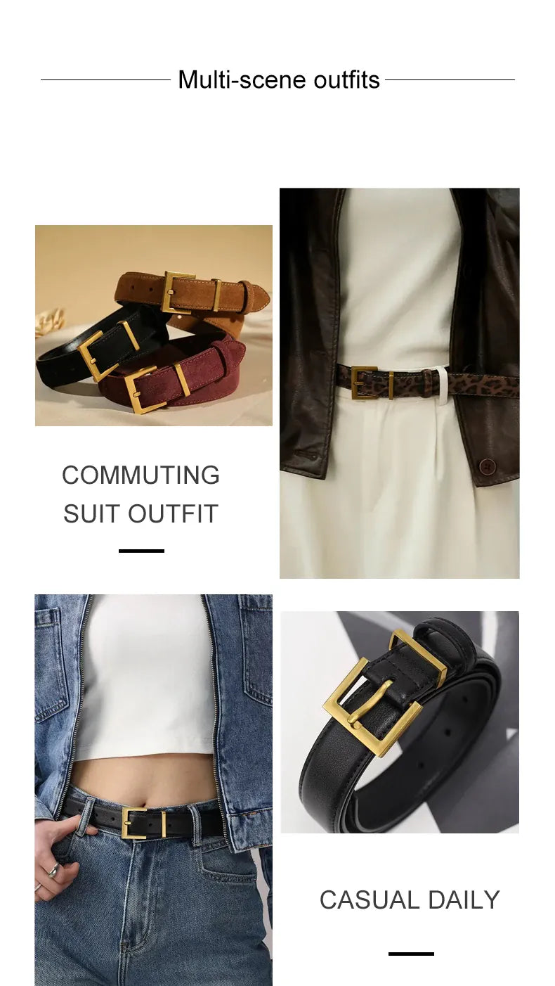 Ceinture en cuir noir femme CeinturesCuir