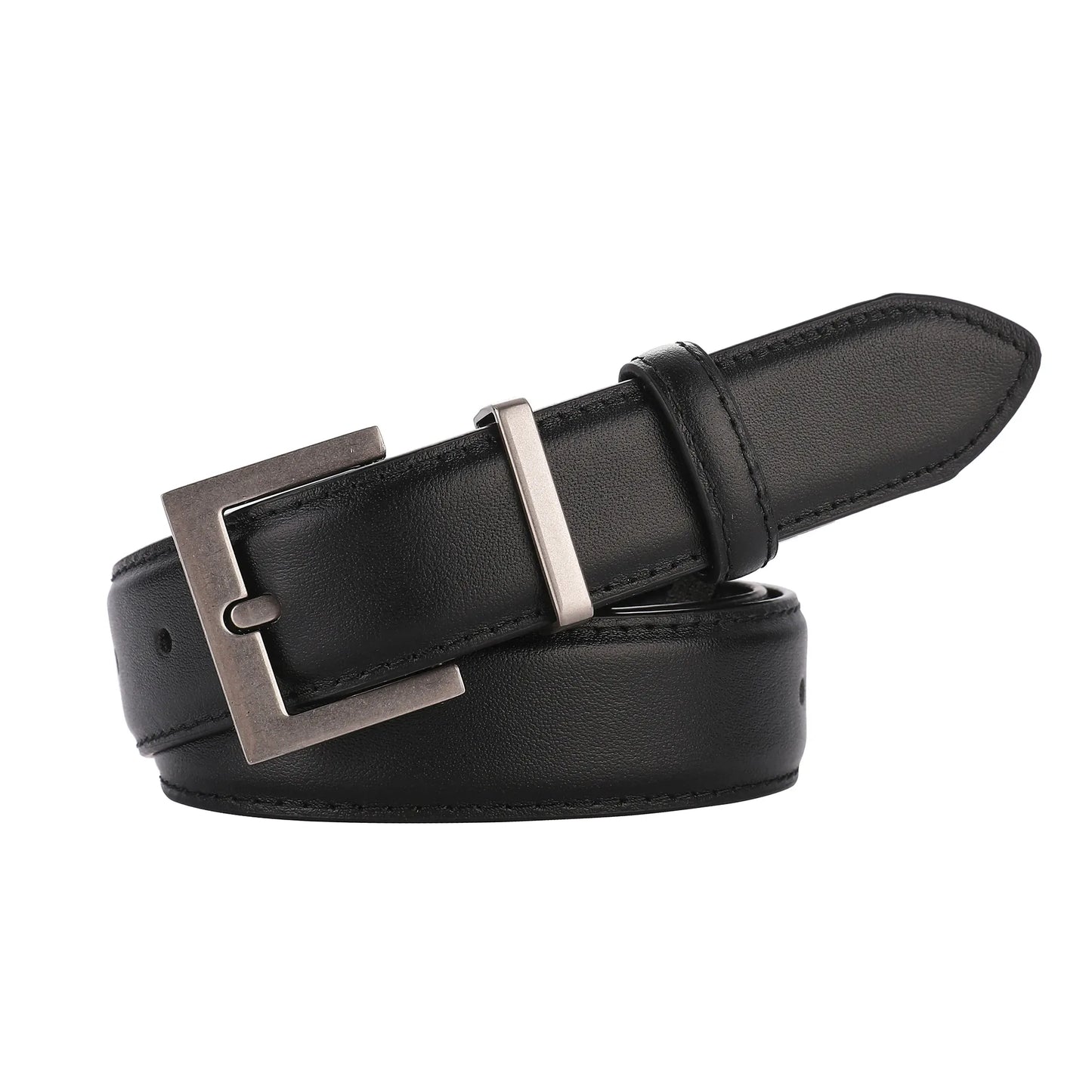 black A / 100cm / China Mainland Ceinture en cuir noir femme CeinturesCuir