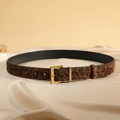 Leopard print B / 100cm / China Mainland Ceinture en cuir noir femme CeinturesCuir