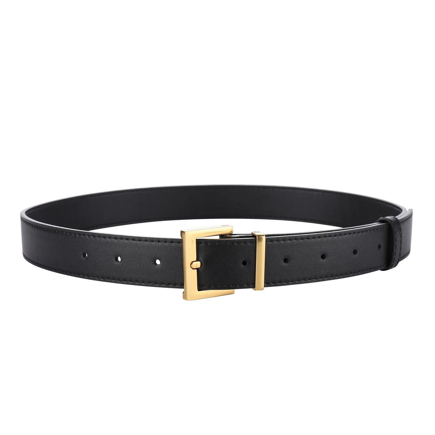 black C / 100cm / China Mainland Ceinture en cuir noir femme CeinturesCuir