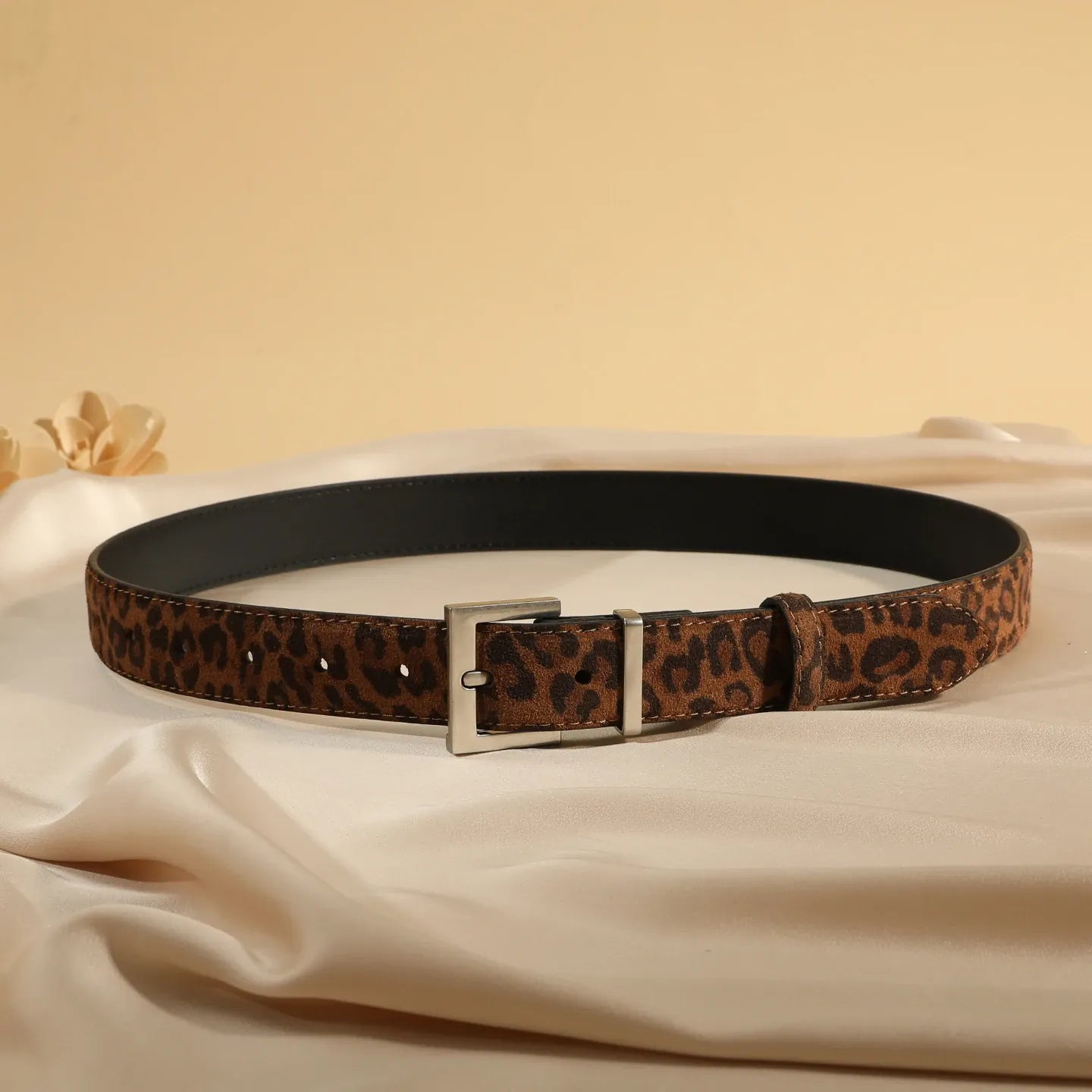 Leopard print E / 100cm / China Mainland Ceinture en cuir noir femme CeinturesCuir
