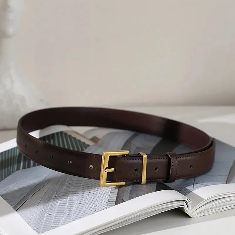 coffee D / 100cm / China Mainland Ceinture en cuir noir femme CeinturesCuir