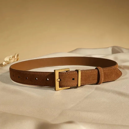 burnt orange B / 100cm / China Mainland Ceinture en cuir noir femme CeinturesCuir