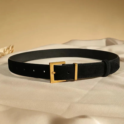 black B / 100cm / China Mainland Ceinture en cuir noir femme CeinturesCuir