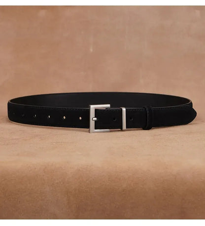 black E / 100cm / China Mainland Ceinture en cuir noir femme CeinturesCuir