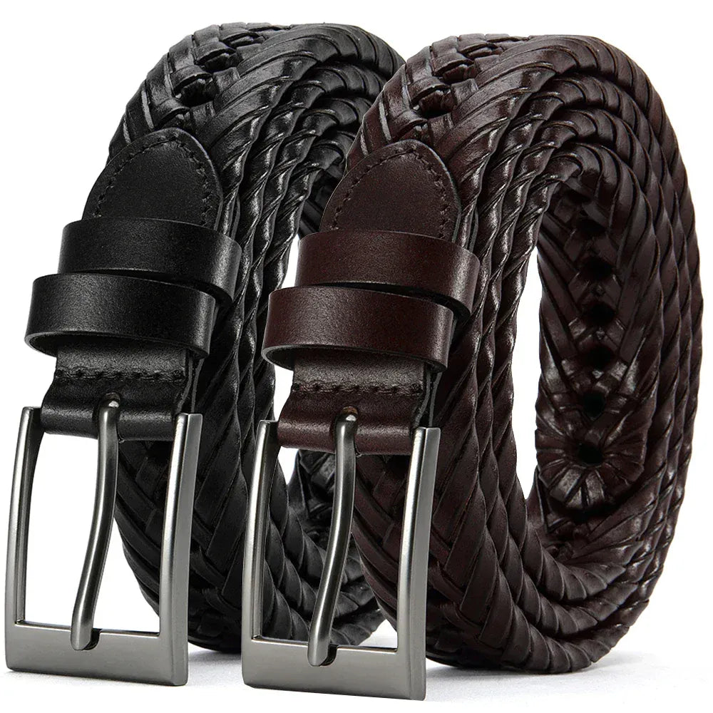 Ceinture en cuir tressé main pour look d'été décontracté Ma boutique