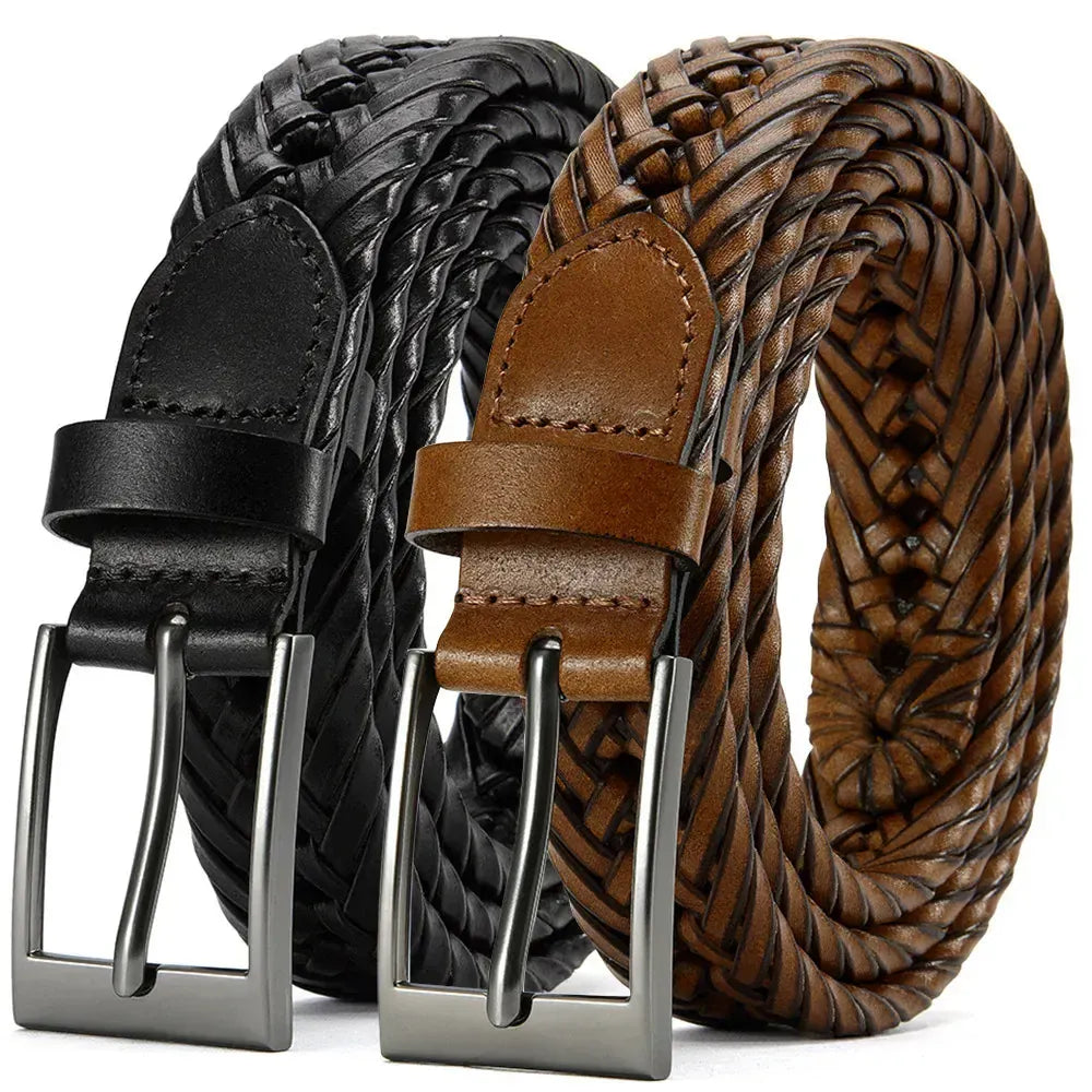 Ceinture en cuir tressé main pour look d'été décontracté Ma boutique