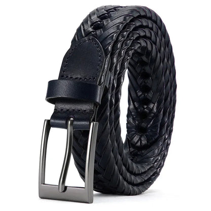 Noir 1 / 155cm Ceinture en cuir tressé main pour look d'été décontracté Ma boutique