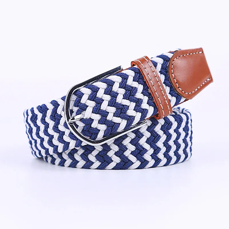 FB blue white / 3.3cmX120cm Ceinture en tissu femme CeinturesCuir