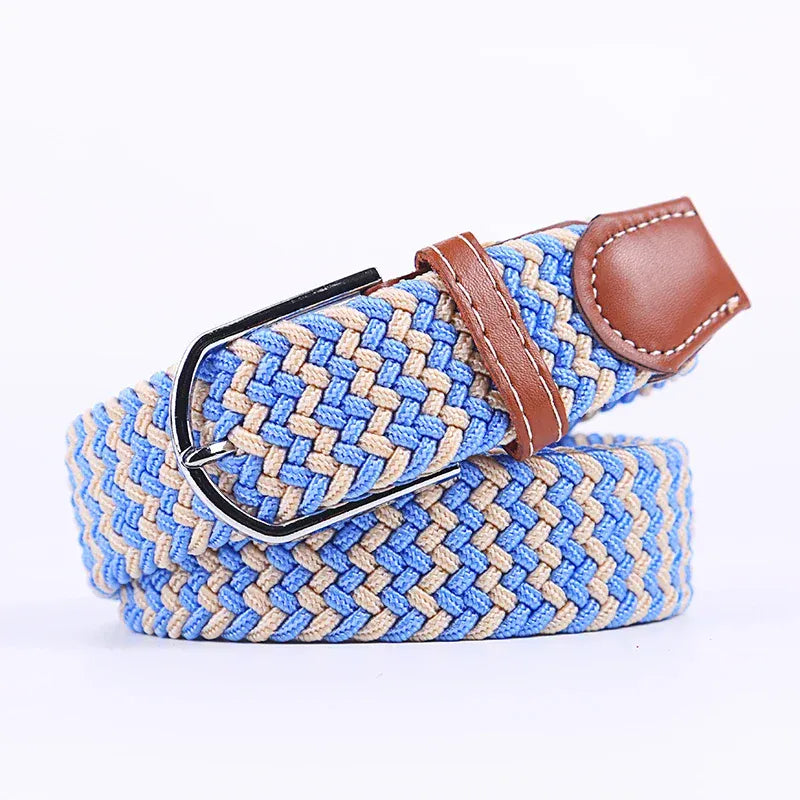 FB beige blue / 3.3cmX130cm Ceinture en tissu femme CeinturesCuir