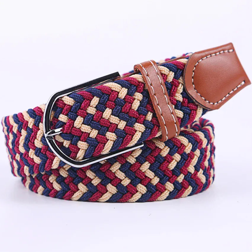 FB blue red beige / 3.3cmX120cm Ceinture en tissu femme CeinturesCuir