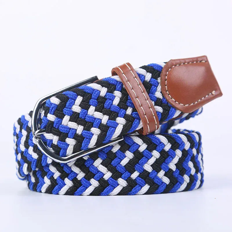 FB blue white black / 3.3cmX120cm Ceinture en tissu femme CeinturesCuir