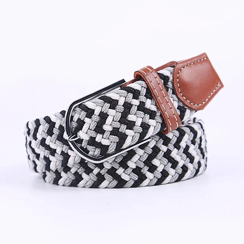 FB  black white gray / 3.3cmX130cm Ceinture en tissu femme CeinturesCuir
