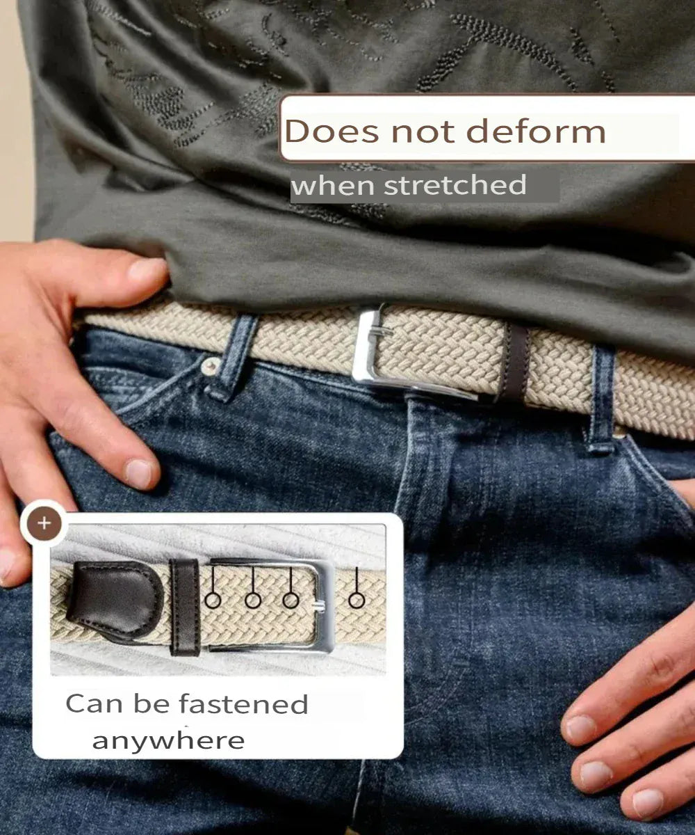 Ceinture en Tissu Homme Blanc Ma boutique