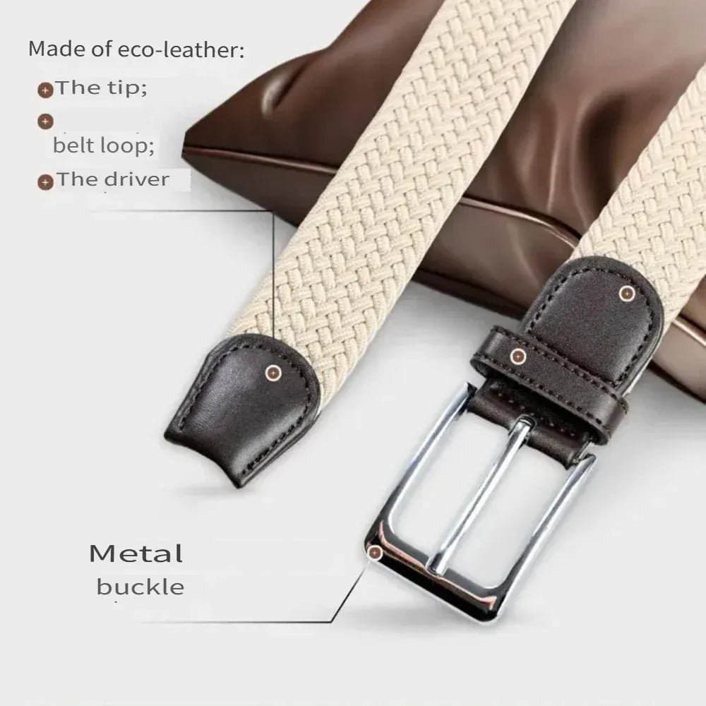Ceinture en Tissu Homme Blanc Ma boutique