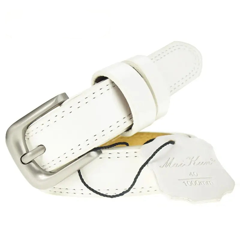 Blanc / 120cm Ceinture Extra Fine Homme 2.2cm Ma boutique