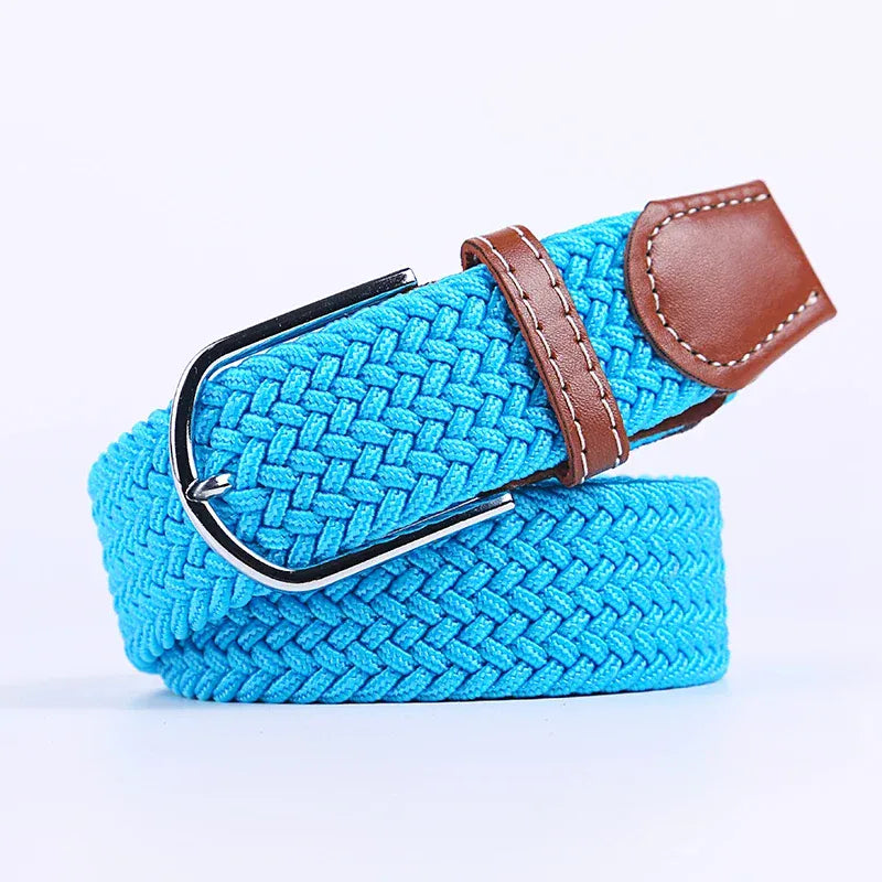 FB light blue / 3.3cmX130cm Ceinture femme tressée CeinturesCuir