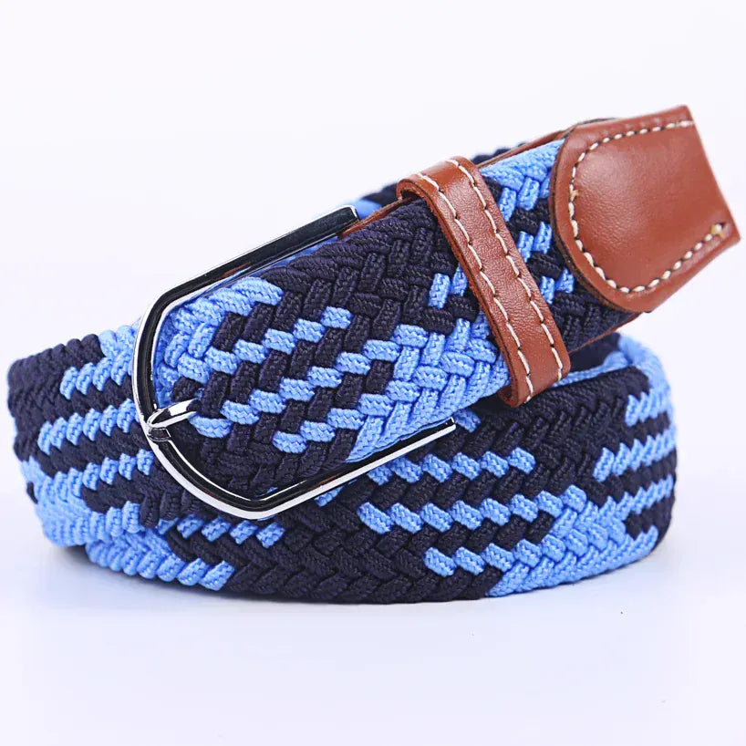 FB navy hun blue / 3.3cmX120cm Ceinture femme tressée CeinturesCuir