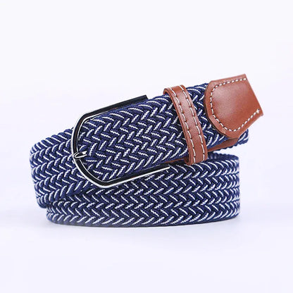 FB blue jian white / 3.3cmX120cm Ceinture femme tressée CeinturesCuir