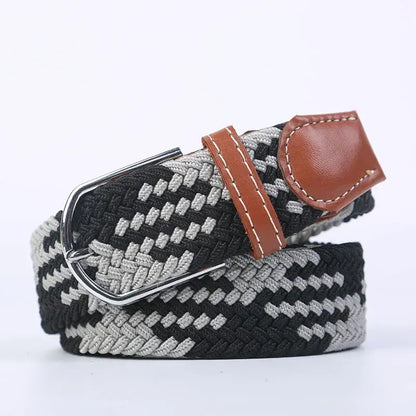 FB black hun gray / 3.3cmX130cm Ceinture femme tressée CeinturesCuir