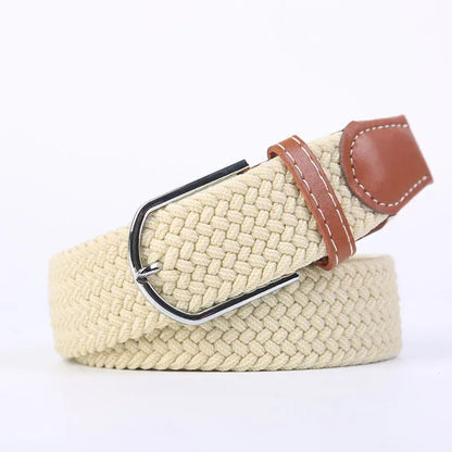FB  beige / 3.3cmX120cm Ceinture femme tressée CeinturesCuir