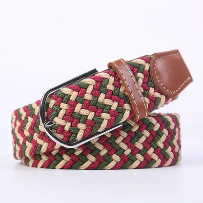 FB beige green red / 3.3cmX130cm Ceinture femme tressée CeinturesCuir