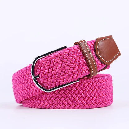 FB  rose / 3.3cmX107cm Ceinture femme tressée CeinturesCuir