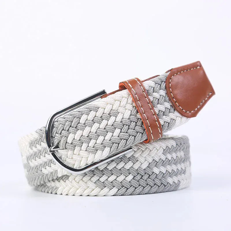 FB  white hun gray / 3.3cmX130cm Ceinture femme tressée CeinturesCuir