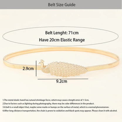 Ceinture fine dorée CeinturesCuir