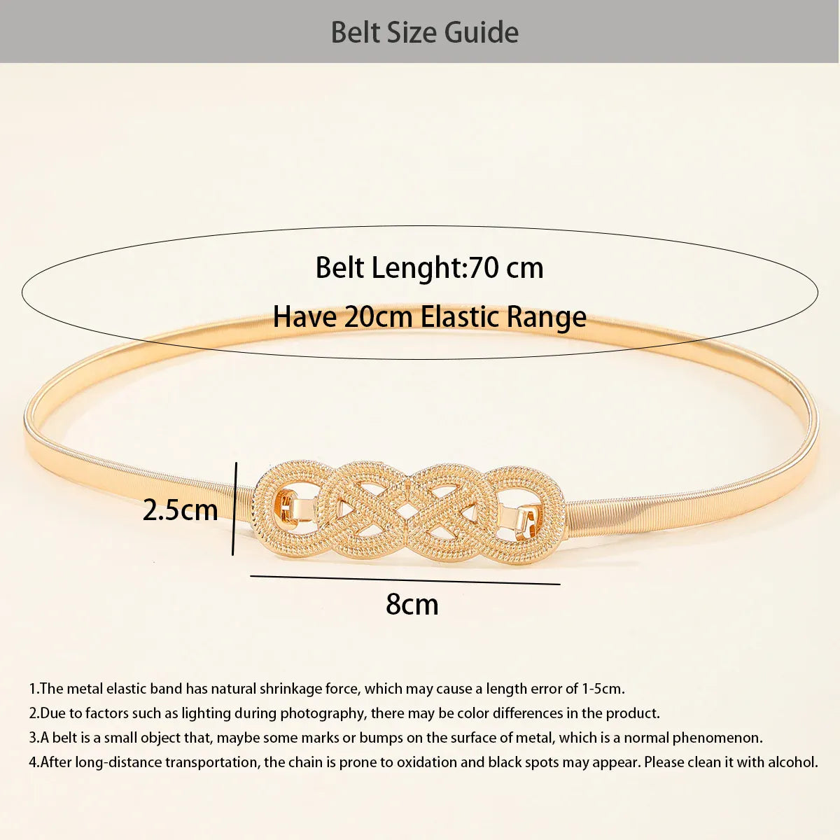 Ceinture fine dorée CeinturesCuir