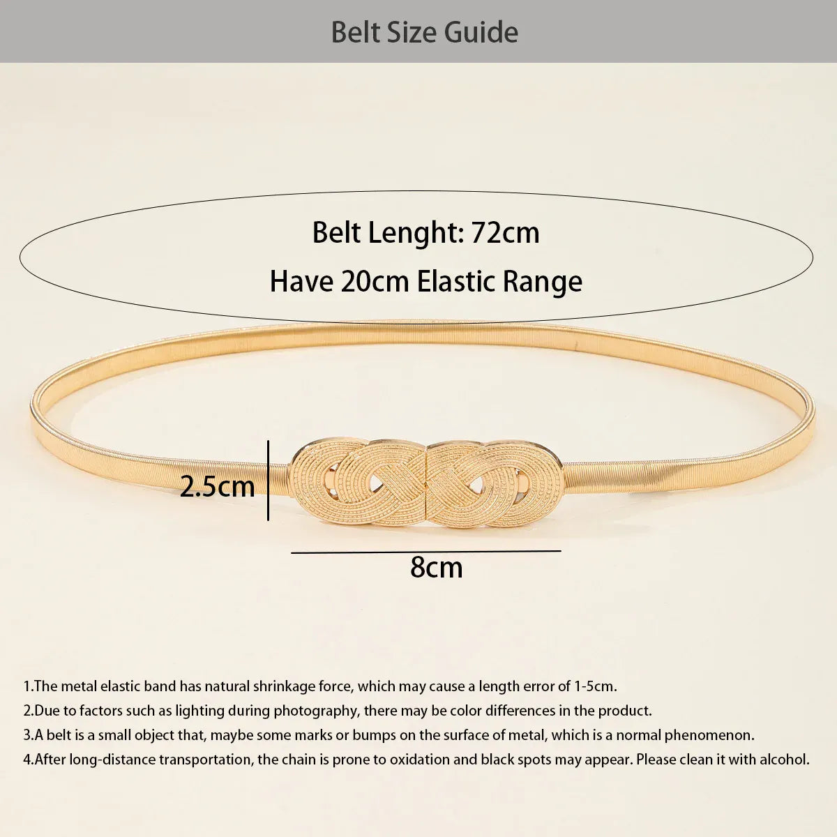 Ceinture fine dorée CeinturesCuir