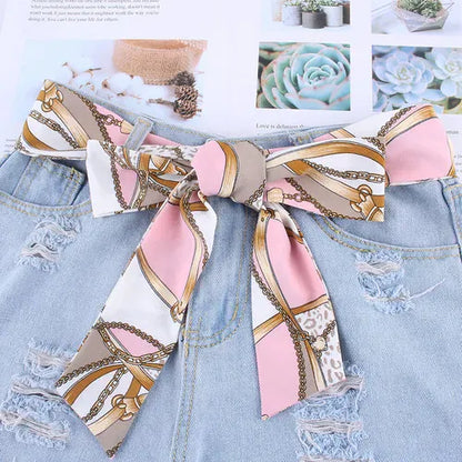 pink Ceinture foulard pour robe CeinturesCuir