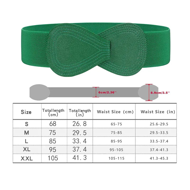 green / XXL ceinture grosse boucle femme CeinturesCuir
