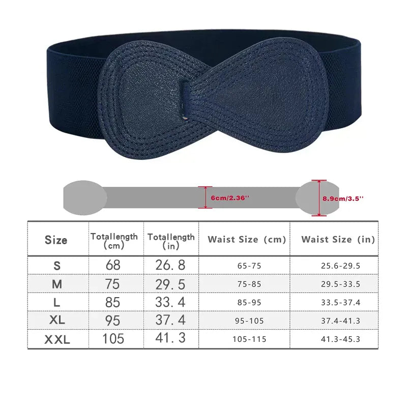 Navy Blue / XL ceinture grosse boucle femme CeinturesCuir