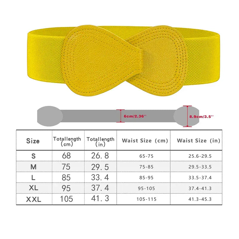 YELLOW / XXL ceinture grosse boucle femme CeinturesCuir