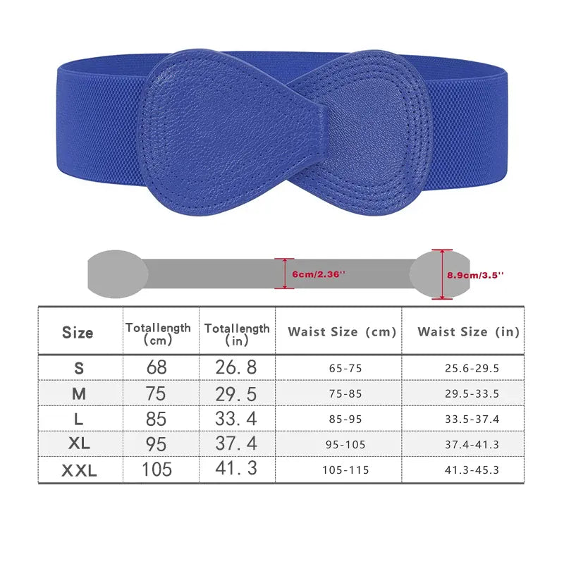Blue / XL ceinture grosse boucle femme CeinturesCuir