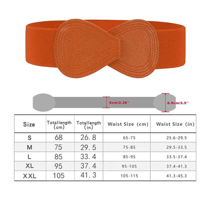 Orange / XXL ceinture grosse boucle femme CeinturesCuir