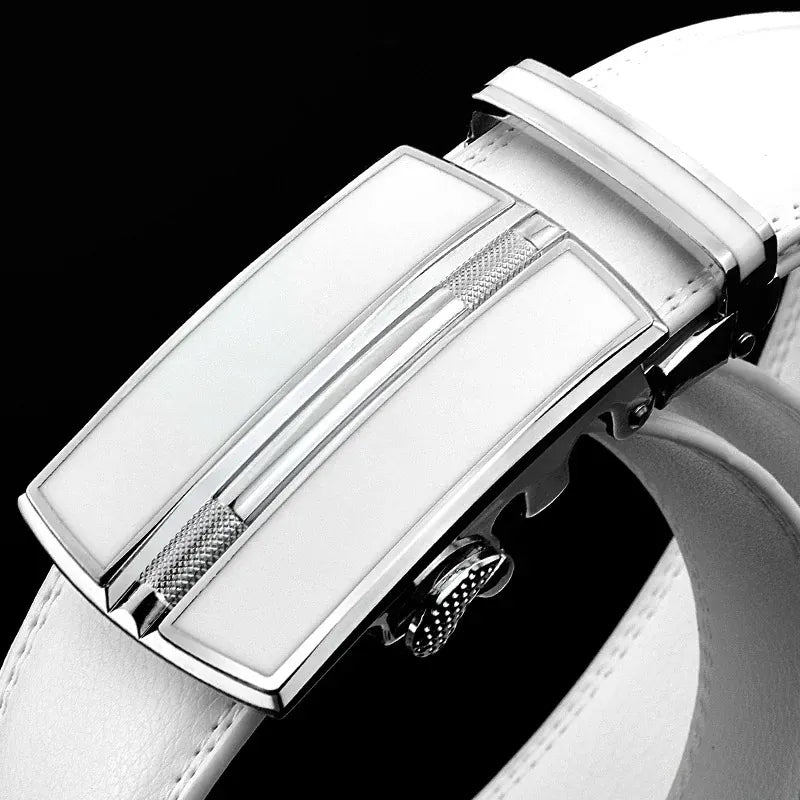 Ceinture Homme Blanche Cuir Ma boutique